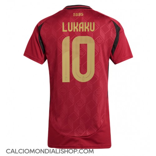 Maglie da calcio Belgio Romelu Lukaku #10 Prima Maglia Femminile Europei 2024 Manica Corta